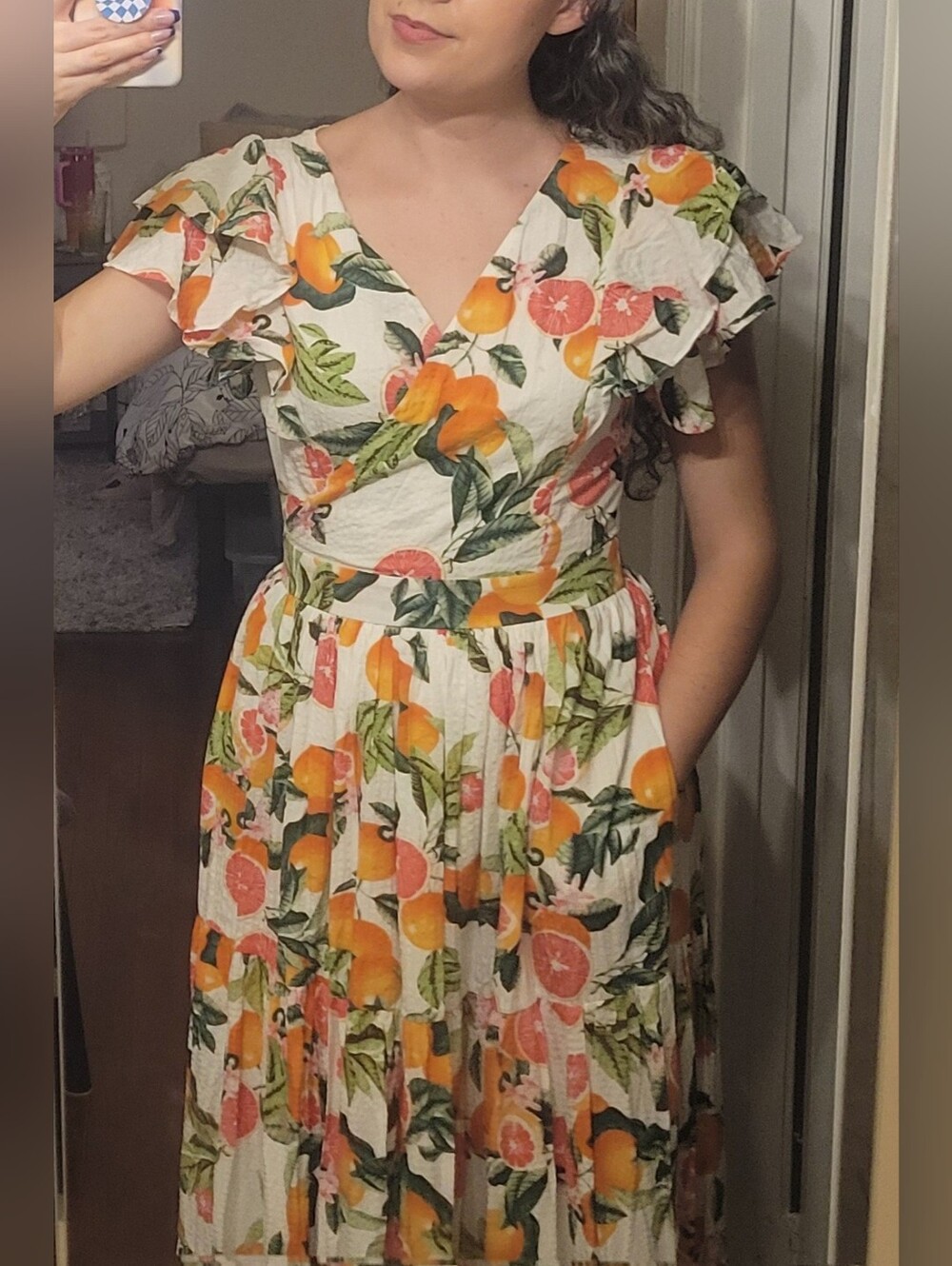 Ivy City Trixie Dress in Citrus - Picture 3 of 3